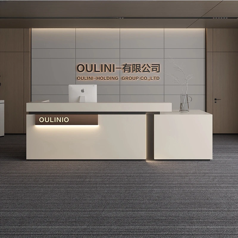 

Cashier Standing Reception Desk Front Salon Beauty Executive Coffee Reception Desk Supermarket Meuble Caisse Shop Furniture HDH