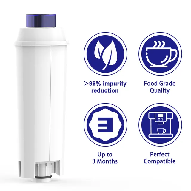 Water Filter Replacement Filter Water Filter Compatible with DeLonghi Coffee Machines DLSC002 ECAM, ETAM, ESAM, BCO, EC 2