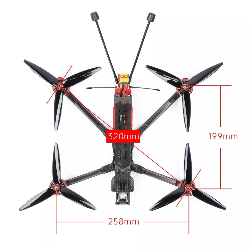 IFlight-Chimera7 Pro HD 7.5 인치 6S LR BNF, BLITZ F7 55A 스택/DJI 에어 유닛 HD 시스템/XING2 2809 1250KV FPV 용 모터