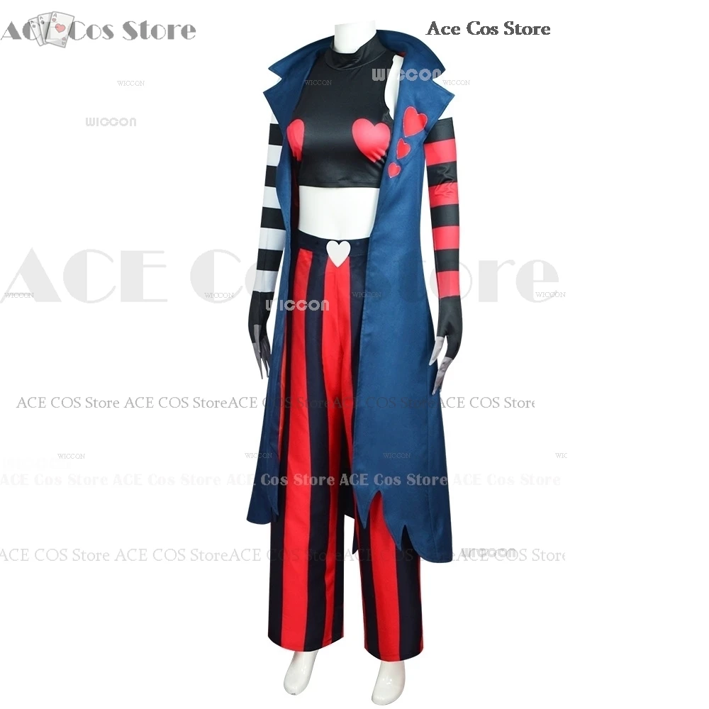 Hasbin Velvette Hotel Cosplay Outfit Costume Wig Earring 3V Vees VVV Halloween Party Demon Carnaval Anime Cosplay Women Clothes 35