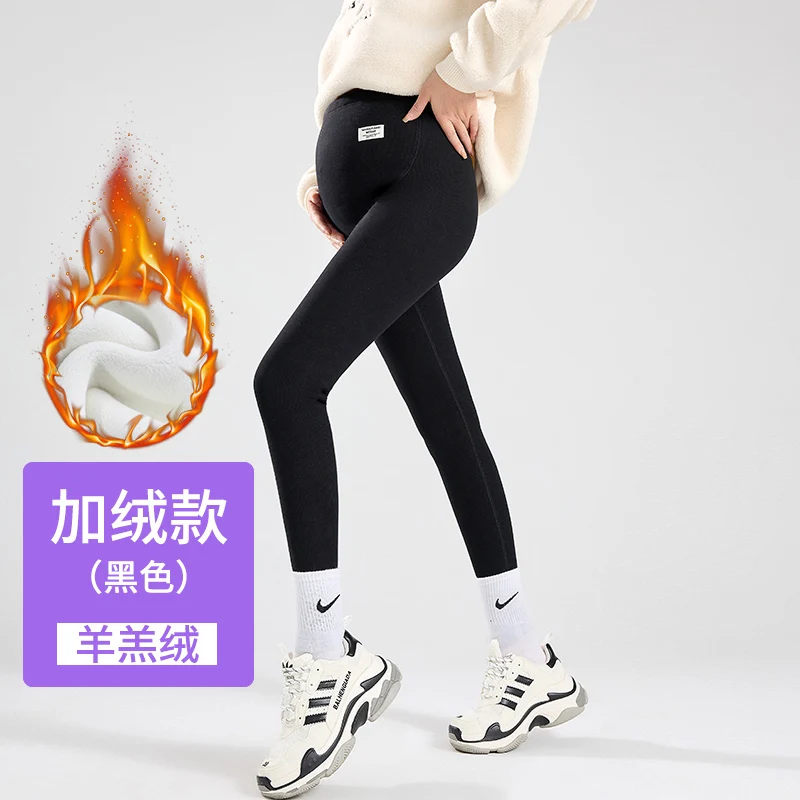 Autumn Winter Thick Warm Plus Velvet Legging for Maternity Slim Fit Pencil Pants for Pregnant Women Casual Youth Pregnancy 3XL