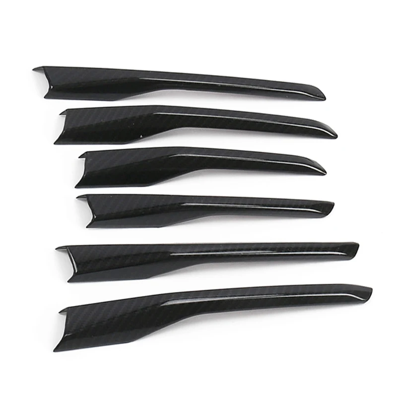 

6Pcs Car Front Left&Right Bumper Fog Light Lamp Trim Cover Stripe Fit for Cadillac XT5 2016 2017 2018 2019 Carbon Fiber Style