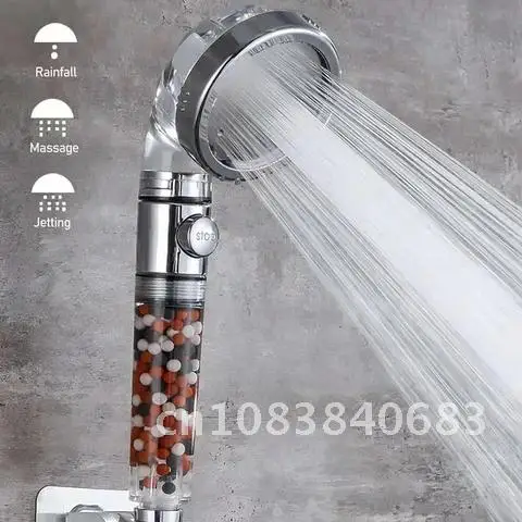 

Shower Head Filter Handheld High Pressure 3 Modes Water Saving Spray Ecowater Spa Showerhead Filtration
