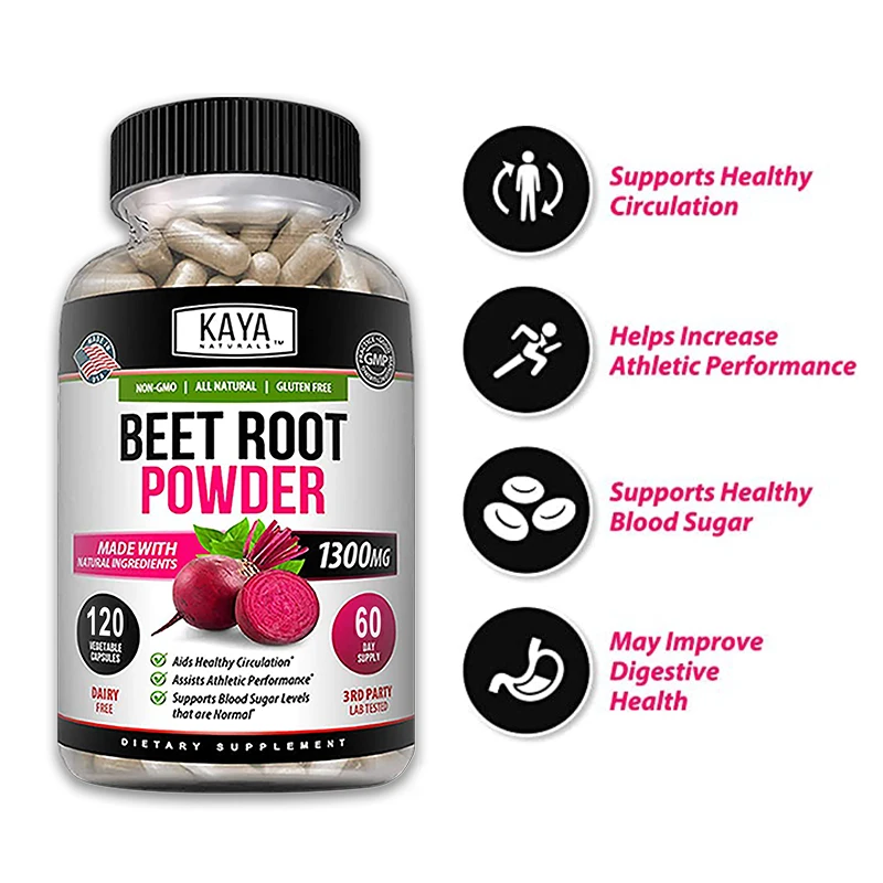 

Premium Organic Beetroot Powder Extract for Athletic Performance Healthy Circulation Nitric Oxide Booster Non-GMO Gluten Free