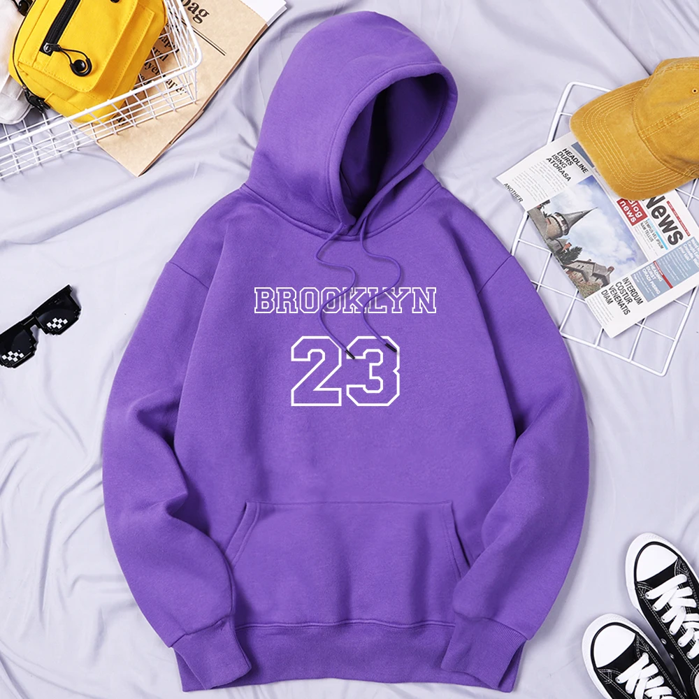 

Brooklyn 23 Usa City Street Letter Men Sweatshirts Comfortable Graphics Hoodie Fashion Street Tops Popular Soft Men Streetwear