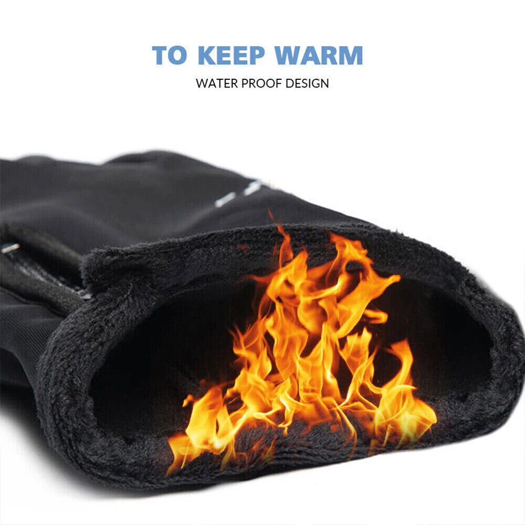 USB Winter Heating Gloves Thermal Waterproof Touch Screen Thermal Windproof Warm Gloves Cold Cycling Running Hiking Ski Gloves 6