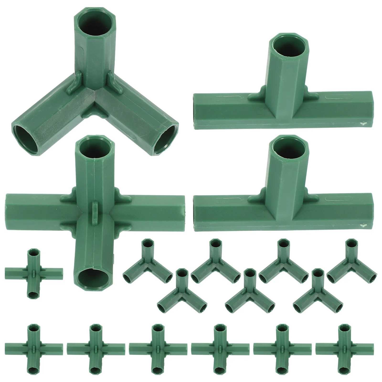 

20 Pcs Three-way Four-way Bracket Gardening Frame Joints Supplies Shade Plant Supports Greenhouse Furniture Connectors Plastic