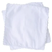 Popular 100%Cotton white Lady Handkerchiefs Women Handkerchief Children baby girl face hand Towel Party Christmas gift 5