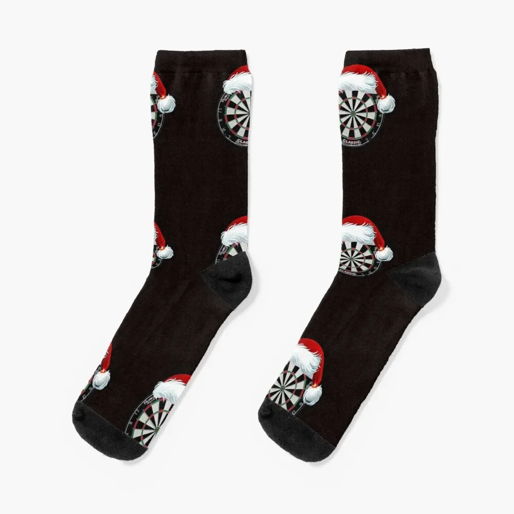 

Dartboard with santa hat Socks gym Rugby FASHION Soccer Socks Man Women's