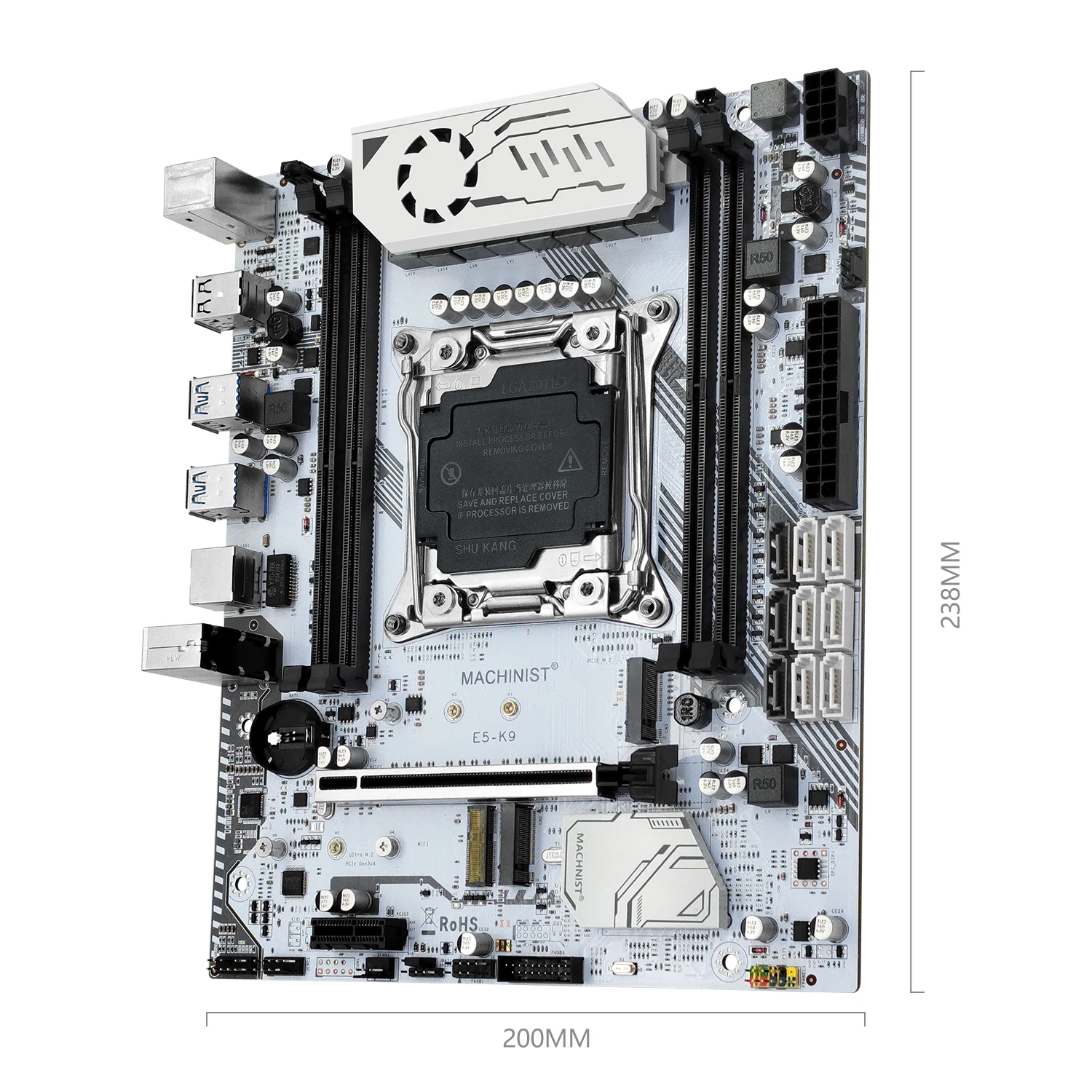 MACHINIST X99 Motherboard Set LGA2011-3 Kit Xeon E5 2650 V4 CPU Processor 2*8=16GB DDR4 ECC Ram Memory NVME M.2 K9 V2