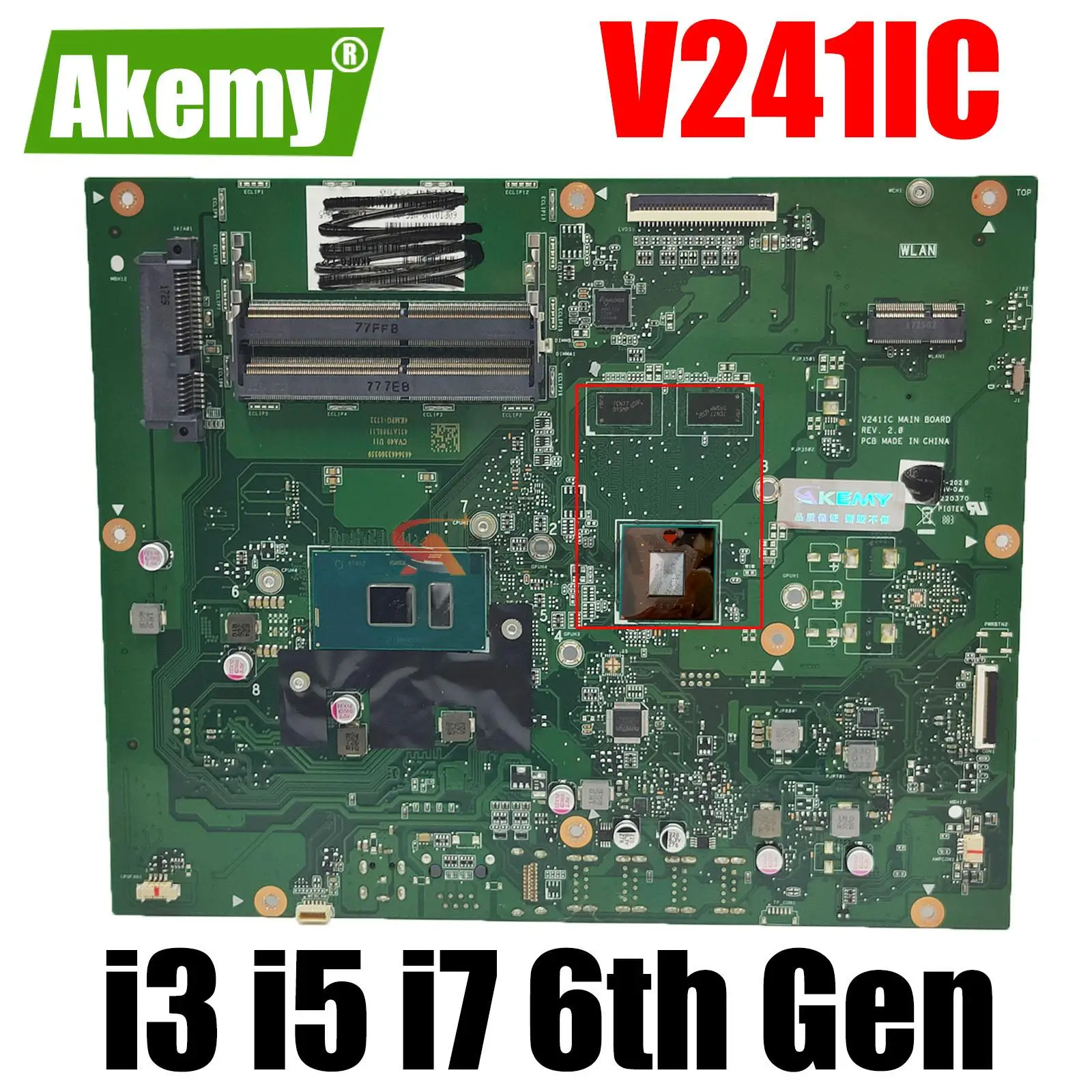 

V241IC Motherboard For Asus V241I V241IC Main board of All-in-one Machine With 4405U 4415U I3 I5 I7 CPU 930MX UMA100% Tested OK