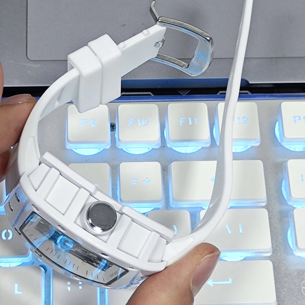 Luxury Quartz Men’s Mechanical Wristwatch 2025 New Fashion Trend Automatic Waterproof Male Watch Transparent Watches