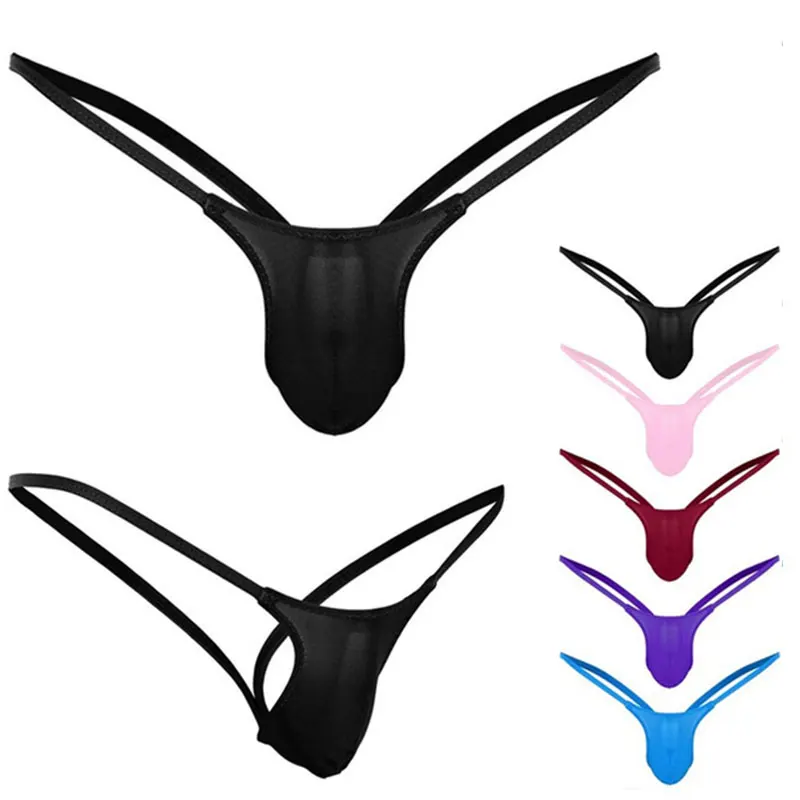 

Men Seamless Solid Thong T-back Thin Low-Waisted Underpants Sexy Comfortable Breathable Underwear Tanga Hombre Man Sexy Thong