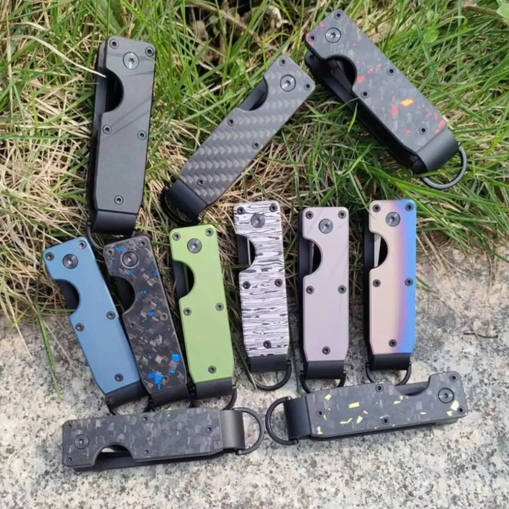 탄소 섬유 금속 키 주최자 혁신적인 2-6 키 금속 열쇠 고리 스크루 드라이버 키 케이스 홀더 남자와 분실 방지