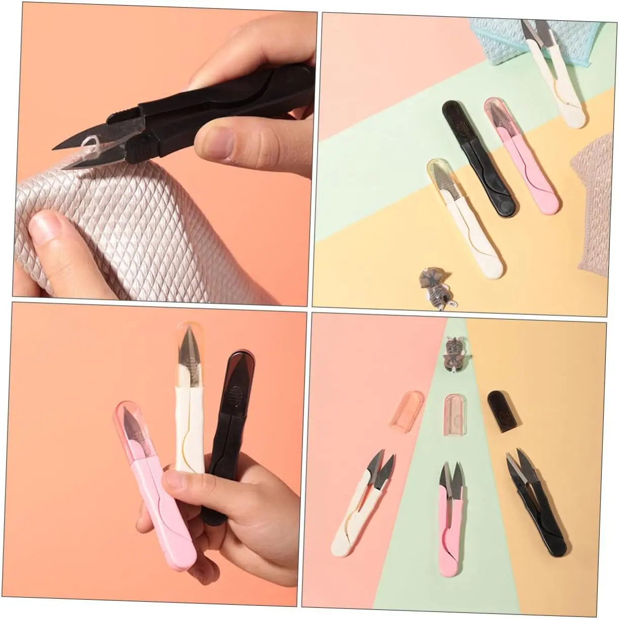 Scissors Stainless Steel 1PC Clippers DIY Thread Cutter U-shape Clipper Sewing Tool Home Sewing Shears Embroidery Clippers sewing scissors tailor scissors craft scissors sewing supplies