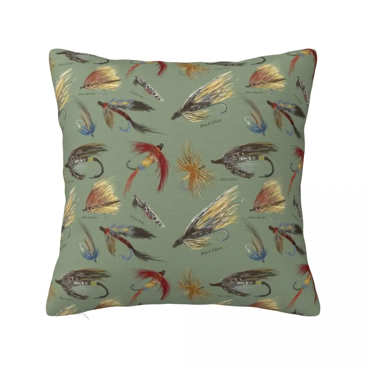

Fly Fishing with Hand Tied flies! Throw Pillow Sofa Cushions Cover Cushion Cover Set