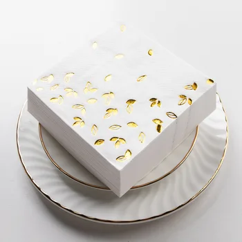 Gold Cocktail Napkins 1