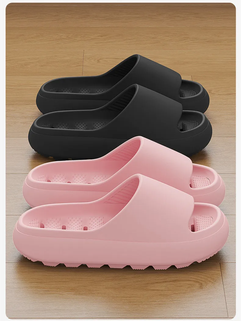 Eva Perforated Shower Slippers Non-slip Summer Slides For Unisex_voghion.com