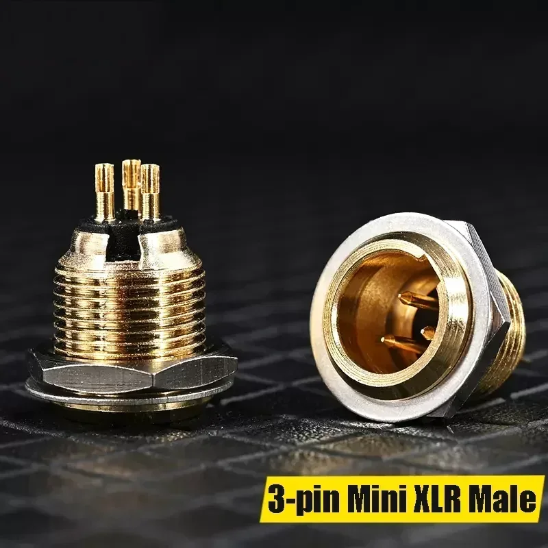미니 XLR 남성(여성) 플러그 3핀(4핀) XLR 오디오 마이크 커넥터, 맞춤형 전문 장비 바디팩 이어폰용