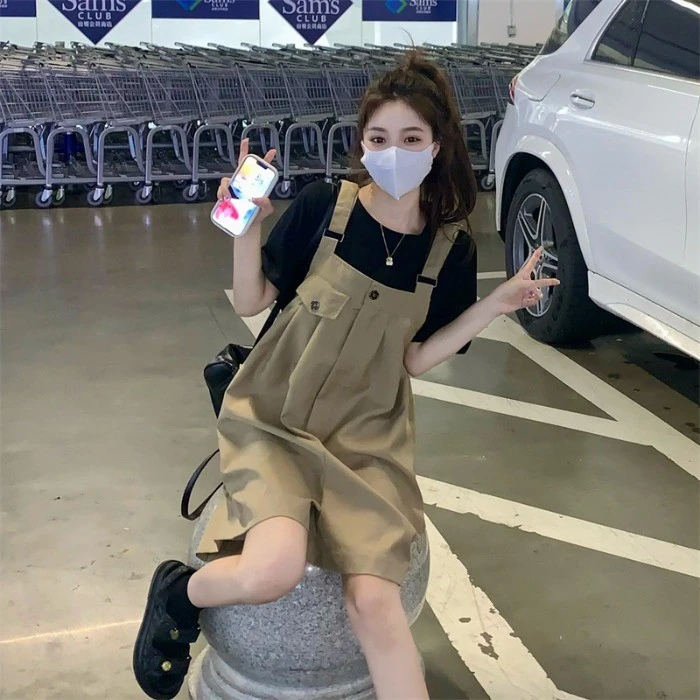임신 한 여성의 여름 패션 느슨한 맞는 넓은 다리 반바지 티셔츠 어머니 기대를위한 투피스 양복 캐주얼 바지
