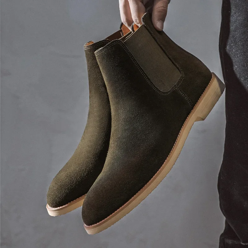 Men Chelsea Boots Retro Men Shoe AutumnWinter Classic