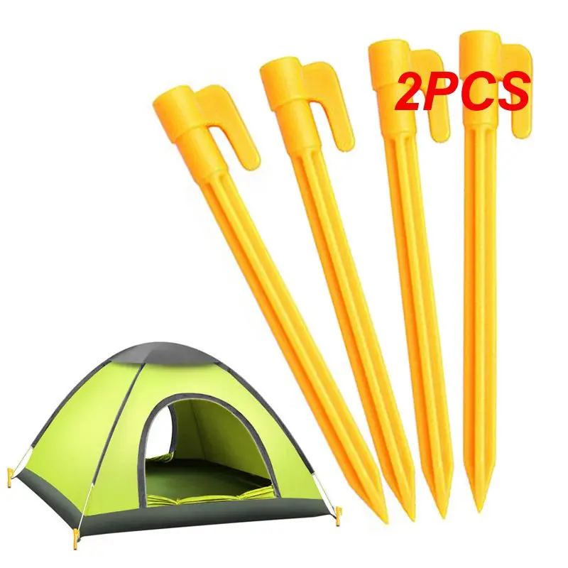 

2PCS Outdoor Travel Camping Tents Stakes Pegs Pins Trip Plastic Heavy Duty Tent Nails Fixing Tent Mat Stake Nails Wholesale 7