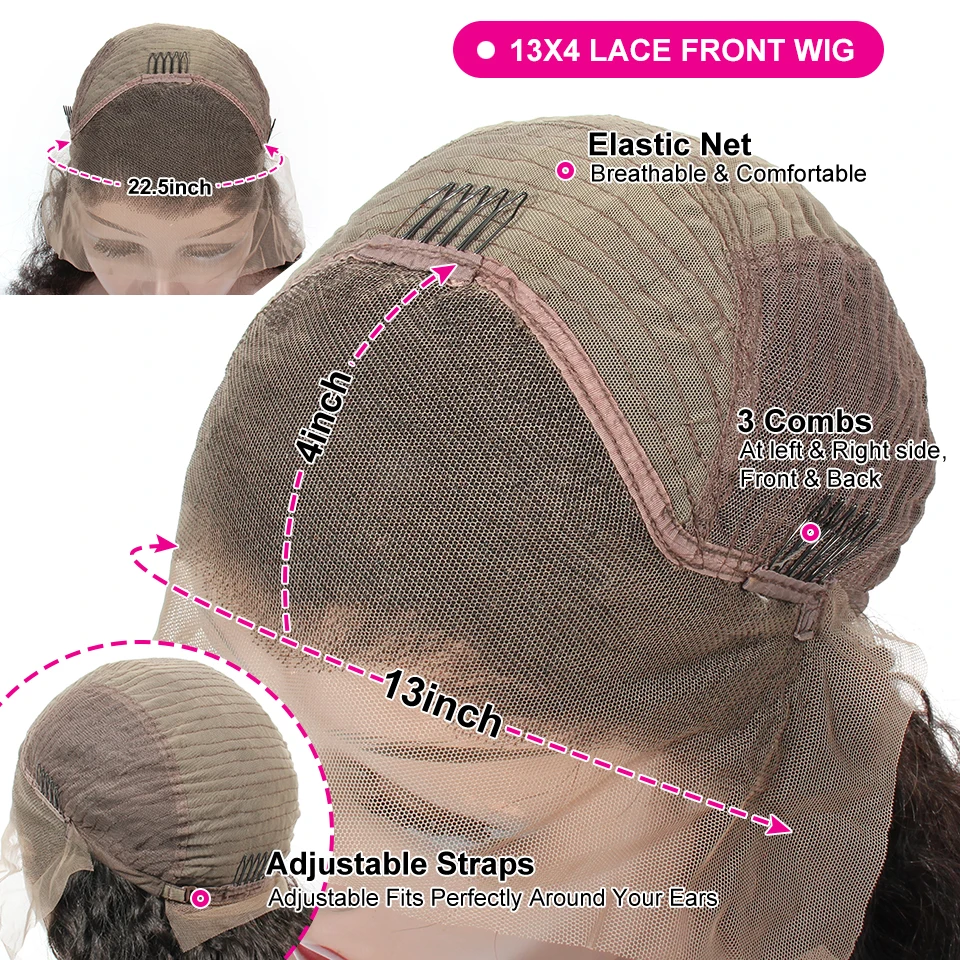 Brown Lace Front Human Hair Wigs Deep Wave Frontal Wig Moxika 13X4