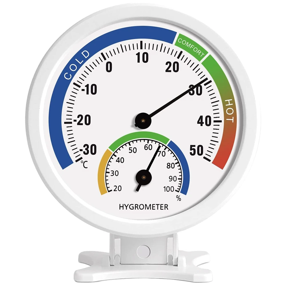 

Hygrometer Thermometer Indoor Outdoor Moisture Thermometer 3Inch Humidity Gauge Meter Monitor with Table Stand