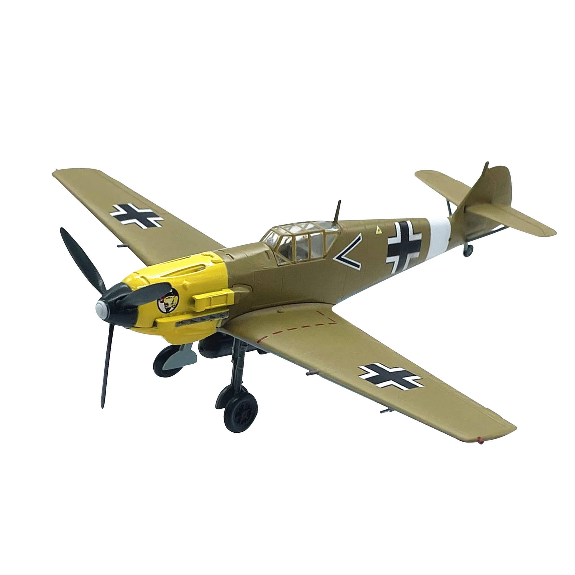 Luftwaffe 109E Militarized Combat Fighter Aircraft Plastic Model 1:72 Scale Toy Gift Collection Simulation Display luftwaffe 109e militarized combat fighter aircraft plastic model 1 72 scale toy gift collection simulation display