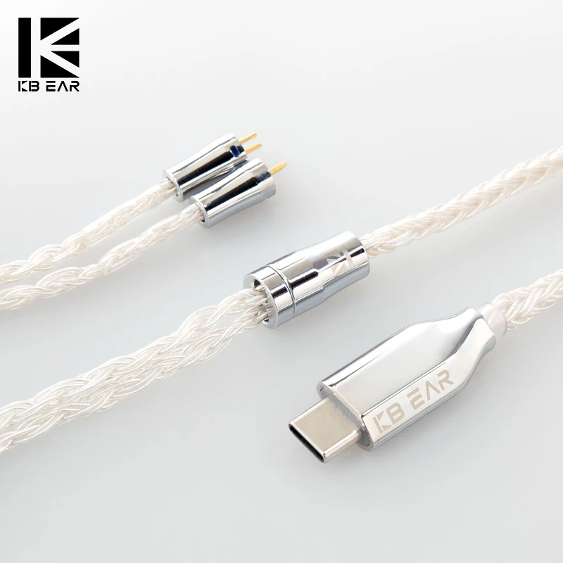 

16-ядерный Hi-Fi аудиокабель KBEAR T3 Plus с декодированием для наушников с разъемом типа C к MMCX / 2PIN / TFZ