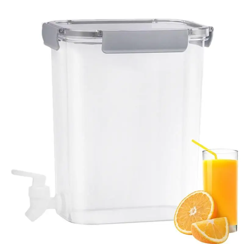 

Water Container With Spigot Food Grade Drink Dispenser With Lock Lid 3.5/4.5 L Drink Dispenser For Iced Juice Lemonade Bar Party