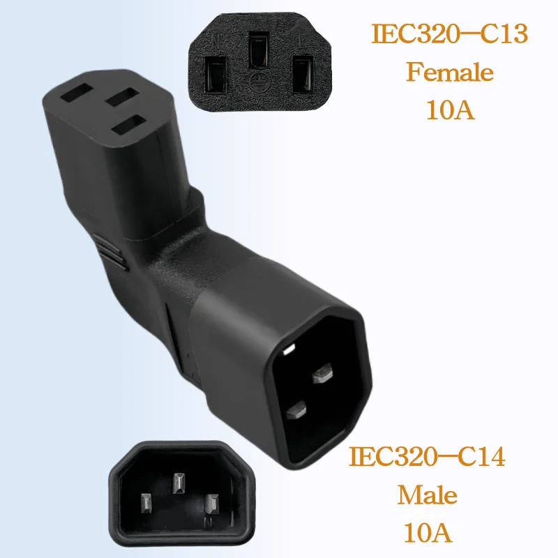 Cavo di prolunga C14-C13, IEC 320 C13 femmina a C14 maschio con cavo adattatore di alimentazione con interruttore on/off da 10 A  44