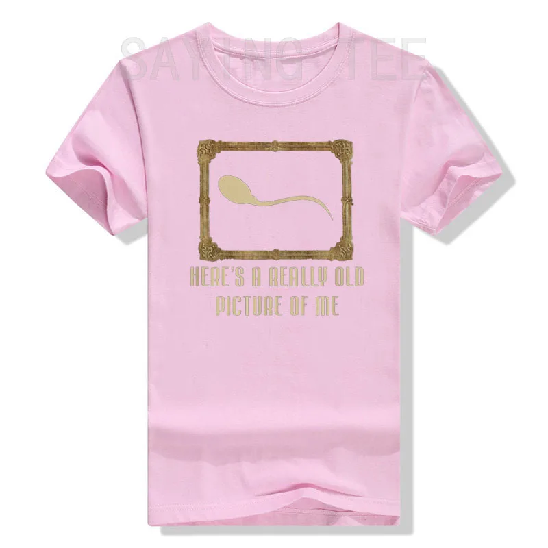 MoonWorks Maglietta Uomo "This Is A Very Old Picture Of Me" - Divertente T-Shirt Spermatozoo (Nero, M)
