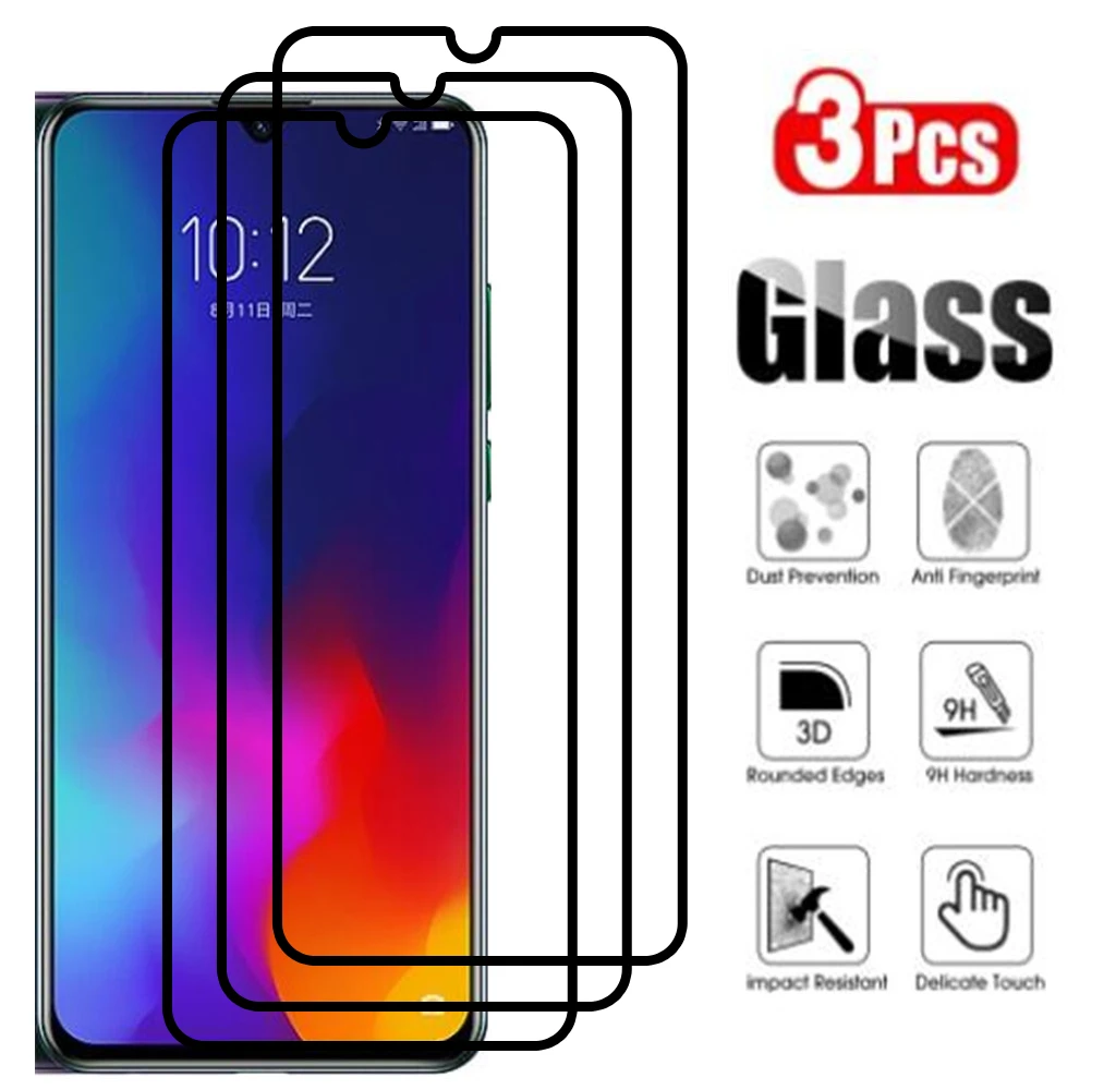 Закаленное стекло для Lenovo Z6 Lite Полное покрытие 9H черная пленка защитная Pro Защита