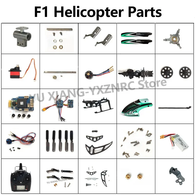 

YUXIANG F1 RC Helicopter Spare Parts Accessories Propeller Canopy Motor ESC Gear Landing Skid Servo For F1/ E160 / M03