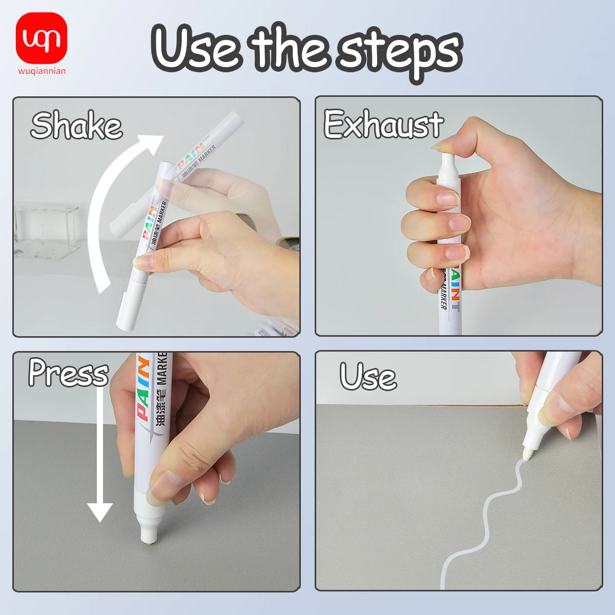 1pcs Car Scratch Repair Paint Pen Oil-Based Water-Proof Tire Tread Rubber Fabric Paint Marker Pen Permanent Black White Red permanent marker pen permanent marker paint marker pen markers pen permanent markers paint pen marker pens art marker pen