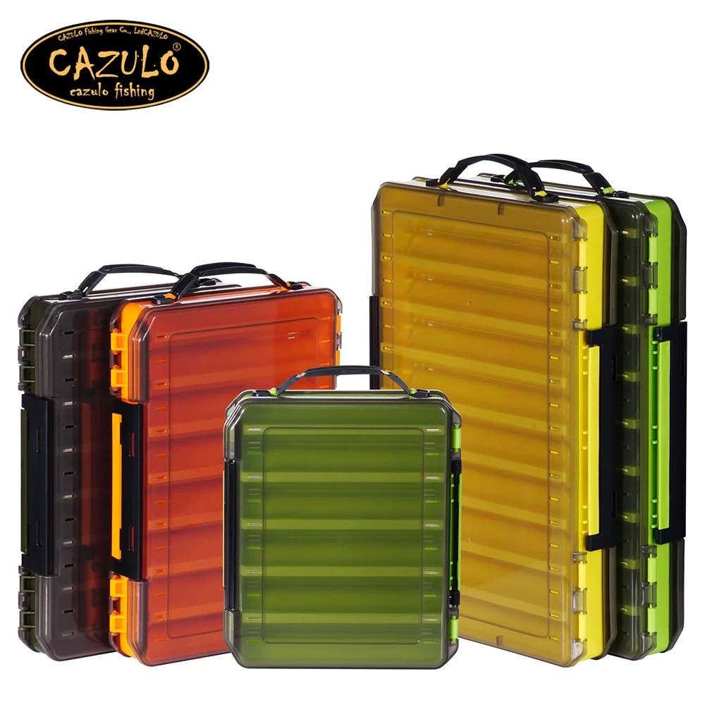 CAZULO Convenient portable double-sided fishing bait, fishing gear accessories storage box, container storage rack