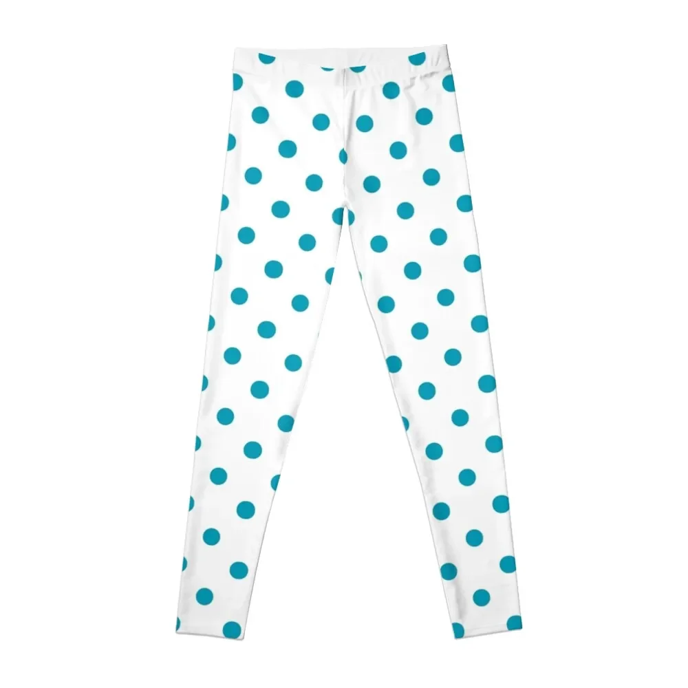 

Blue Polka Dot Leggings Legging sport gym's clothing gym pants Women's sports Womens Leggings