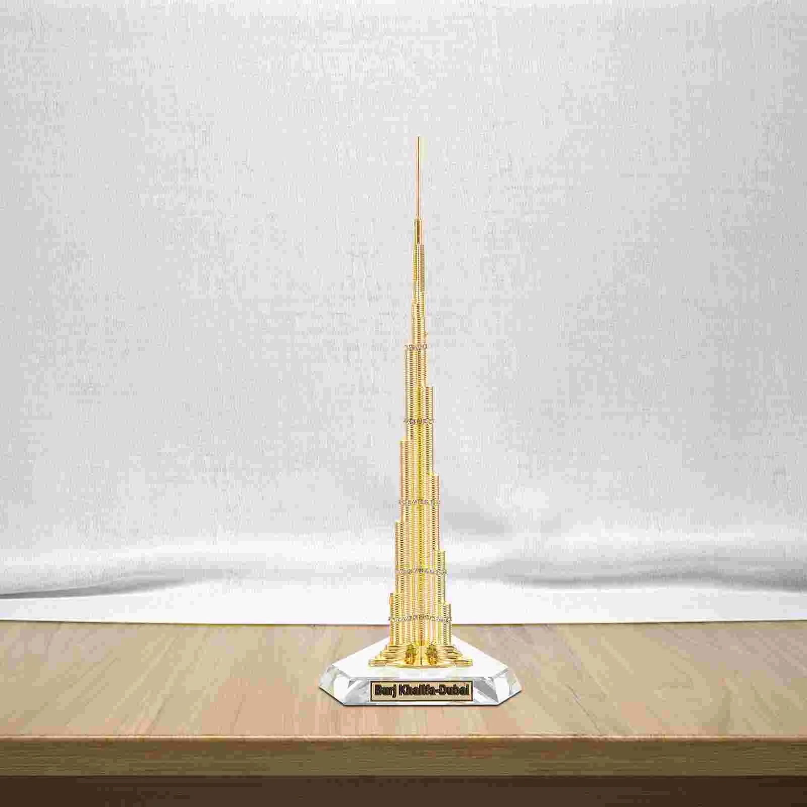 

Dubai Landmarks European Zinc Alloy Burj Tourist Monument Model Vintage Decor Table