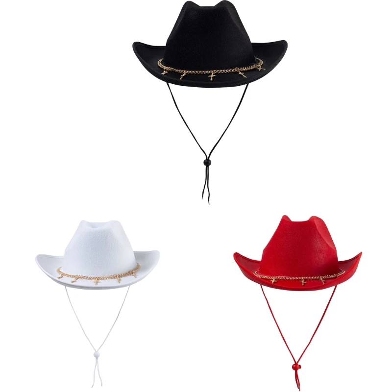 

Wide Brim Cowboy Hat Knight Hat for Bachelorette Party Music Festival Versatile for Club Stage Bar Photo Props