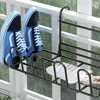 Hanger Window Balcony Window Sill Drying Rack Hanging Shoe Rack Balcony Drying Shoe Rack, Holds up to 4 Pair - Black 2