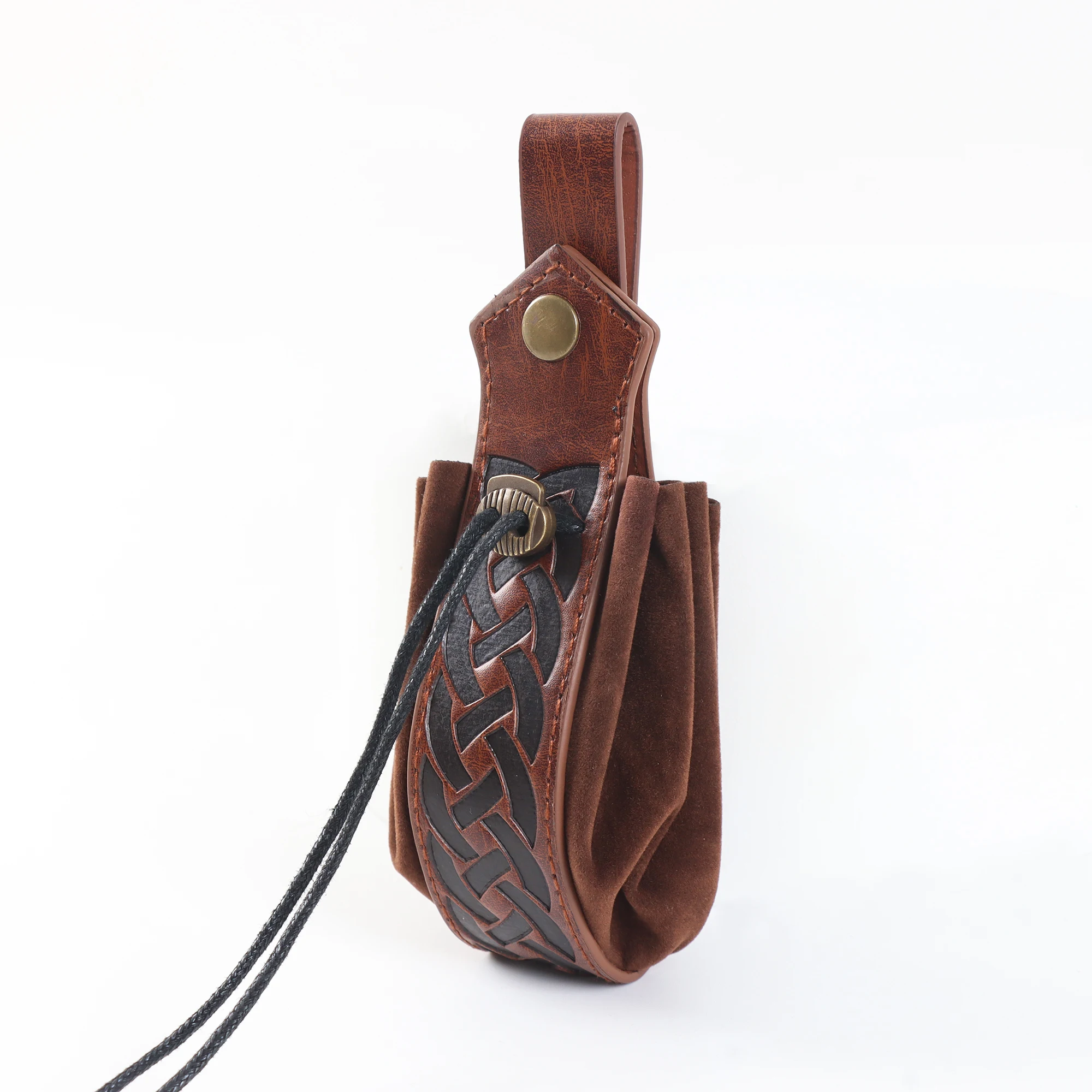 Petit sac à dés en cuir pochette pour GN avec cordon de serrage reconstitution médiévale ren fair pirate viking cosplay costume porte- monnaie - Canada