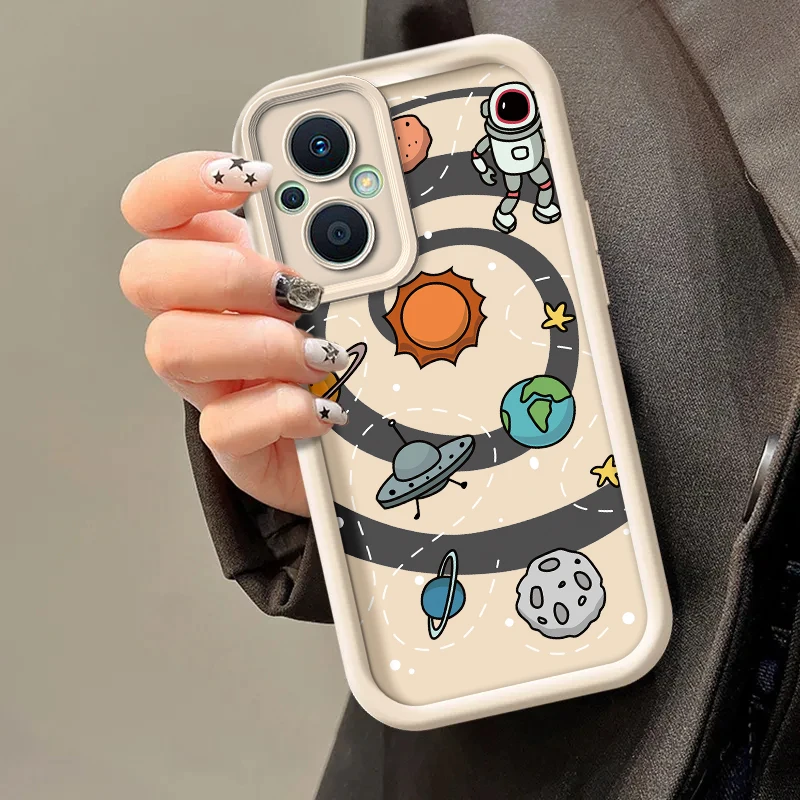 Cosmic Astronaut Silicone Phone Case - Anti-Drop Soft Cover