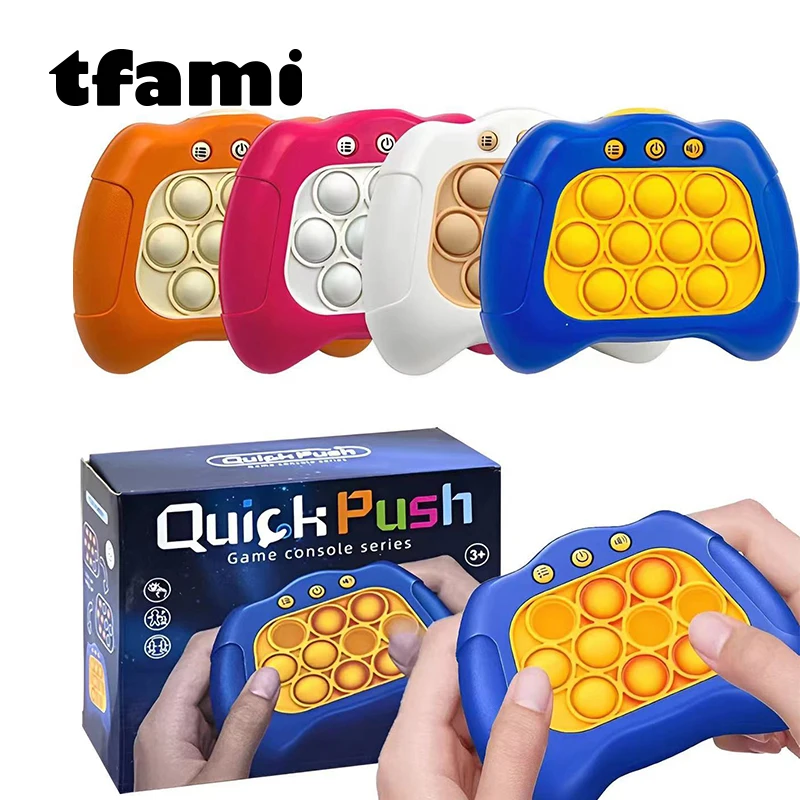 

TFAMI Pop Quick Push Bubble Fidget Toys Boys Girls Anti-Stress Toys With LED Game Machine Relieve Stress Toys For Children Adult