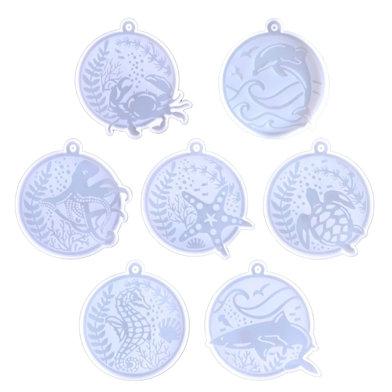 

Marine Animal Keychains Mold DIY Epoxy Craft Necklace Keychain Jewelry Mold