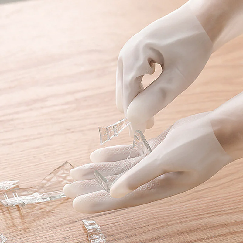 Gloves Dishwashing Female Winter Work Housework Kitchen Durable Washing Clothes Rubber Dishwashing Washing Suede Waterproof dishwashing gloves