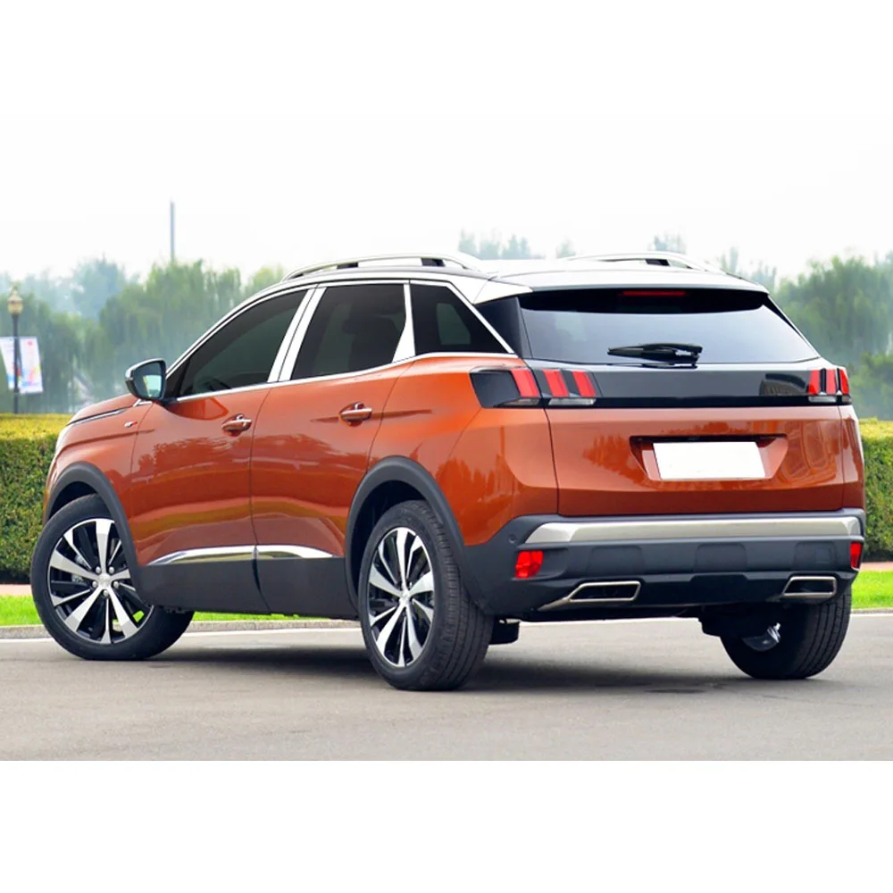 For Peugeot 3008 GT 3008GT 4008 Car Stainless Steel Garnish Pillar Window Middle Strip Trim Frame Lamp