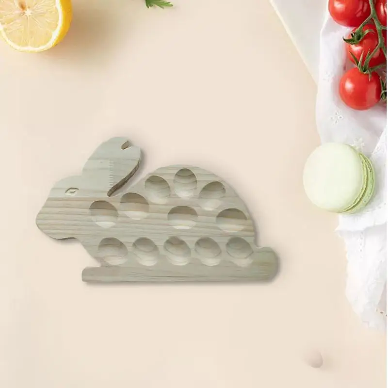 Easter Wooden Serving Tray Bunny Dessert Plate Easter Wooden Serving Plates Rustic Decorative Charcuterie Board For Parties 4