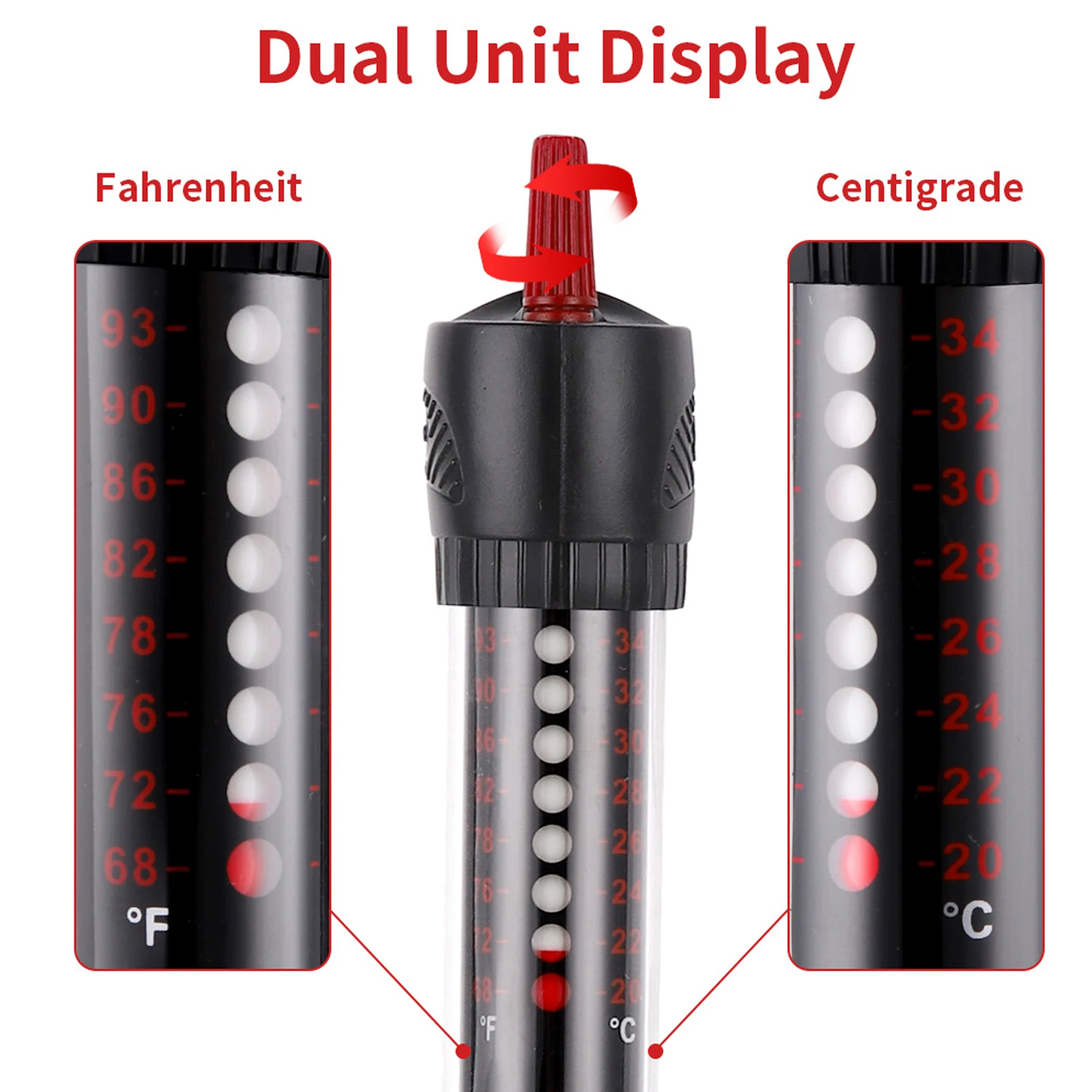 110v-220v Adjustable Temperature Thermostat Heater Rod 25W50W Submersible Aquarium Fish Tank Water Heat EU /US Plug digital temperature controller aquarium heater rod