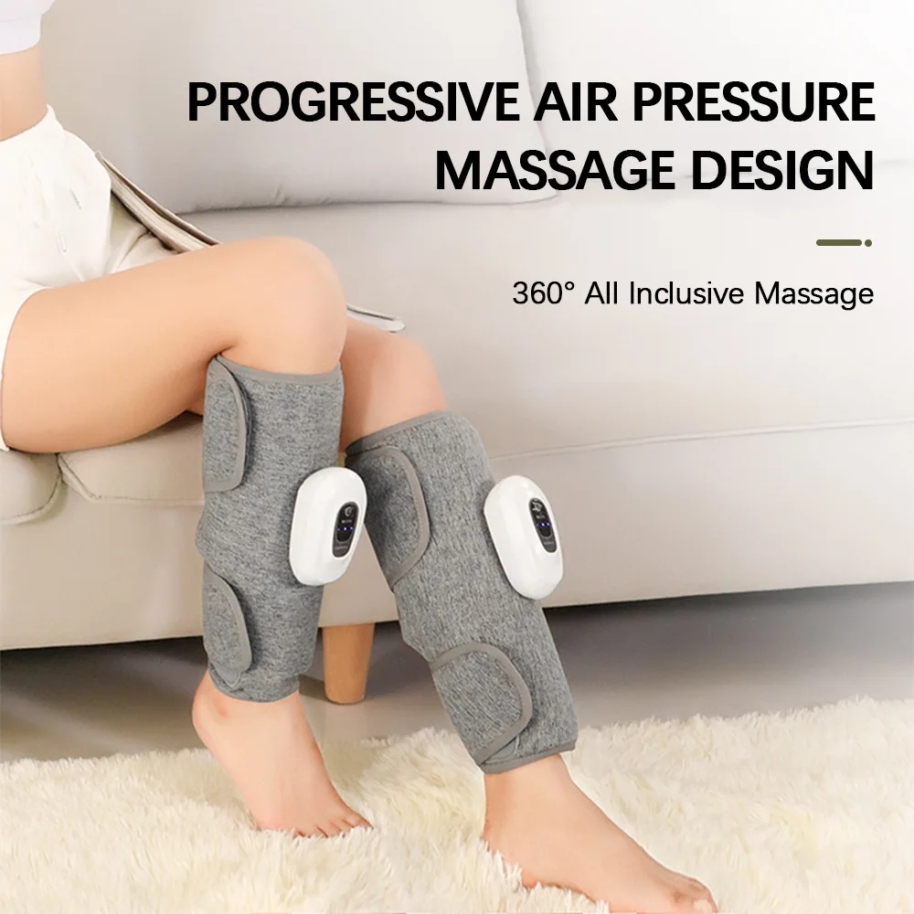 Wireless Electric Leg Massager Device Rechargeable Air Compression for Pain Relief Calf Muscle Fatigue Relax Massage Health Care electric head massager head massager air compression thermal compression pressure relief helps sleep wireless handsfree